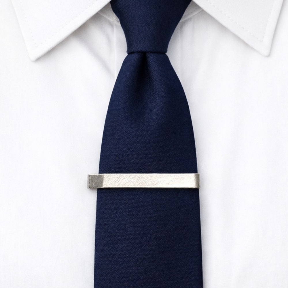 Vintage Shields Silver bar tie clip